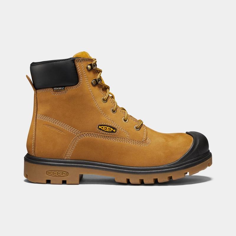 Keen Baltimore 6" Waterproof Soft Toe Mens Work Boots Brown Sale (7451-MZNQC)